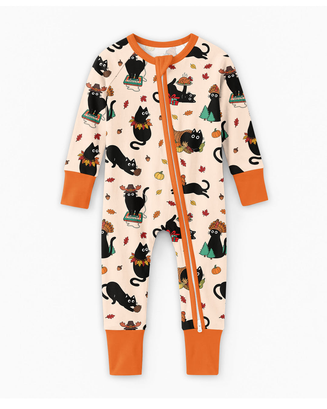 Cozy Cat On Thanksgiving Bamboo Convertible Zippy