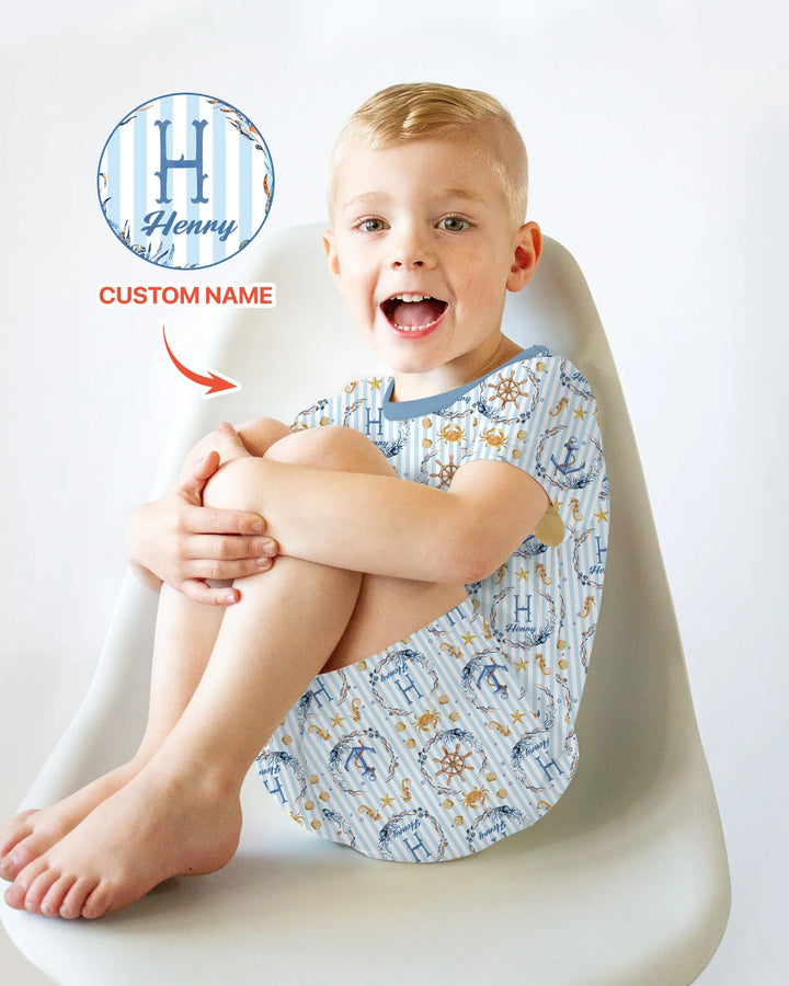 Zweiteiliges Pyjama-Set mit kurzen Ärmeln und Shorts im Sommer-Design