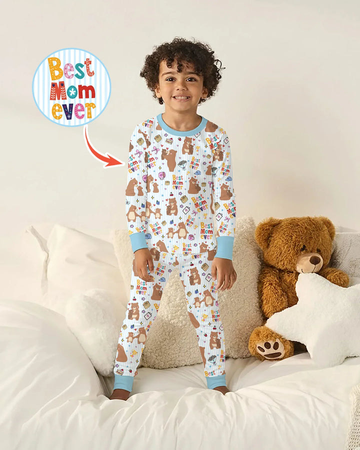 Zweiteiliges Langarm-Pyjama-Set mit Sommerfrüchten