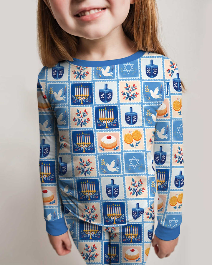 Jewish Holiday Bamboo Two Piece Long Sleeve Pajama Set