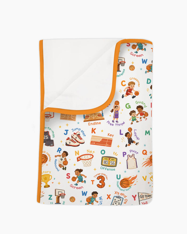 Basketball Alphabet Bamboo Blanket