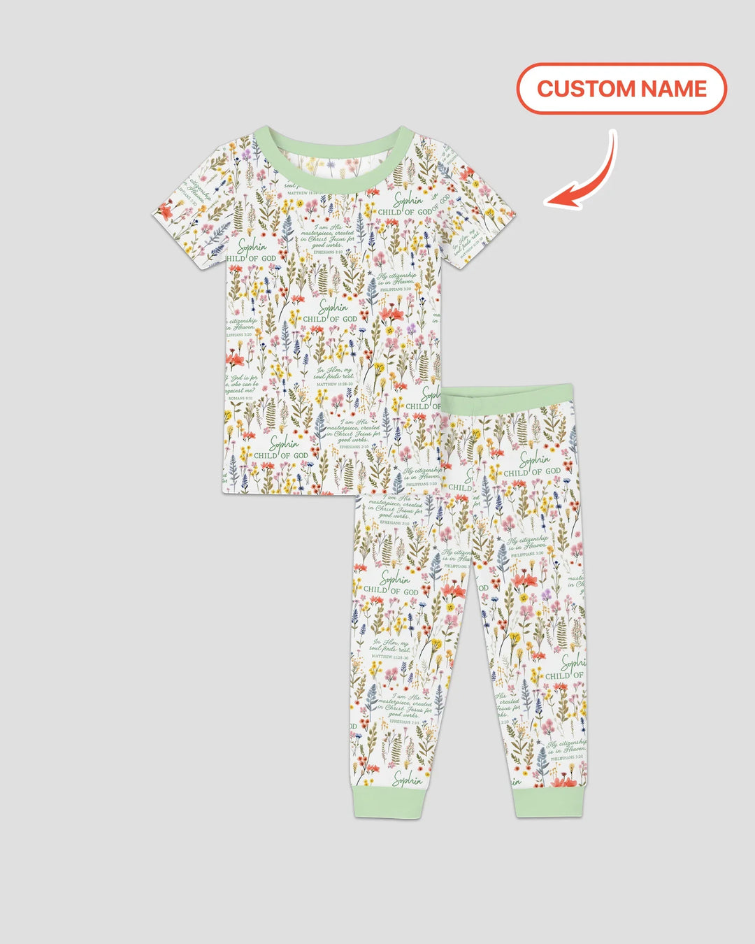 Zweiteiliges, kurzärmliges Pyjama-Set mit Marienkäfern