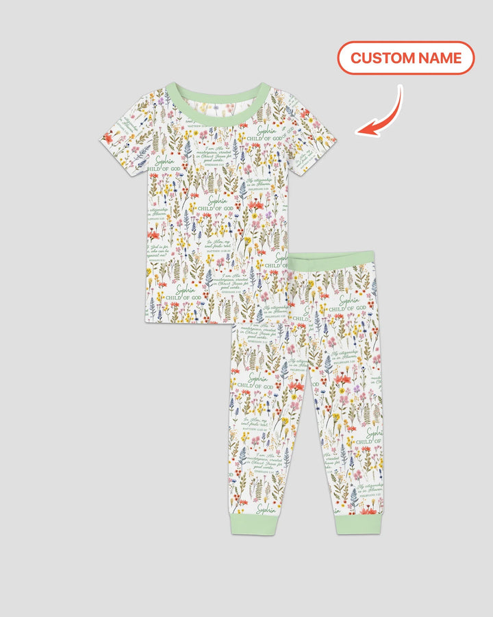 Zweiteiliges, kurzärmliges Pyjama-Set mit Marienkäfern