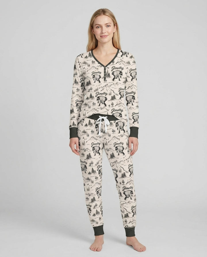 Vorlage Bambus Damen Pyjama Set