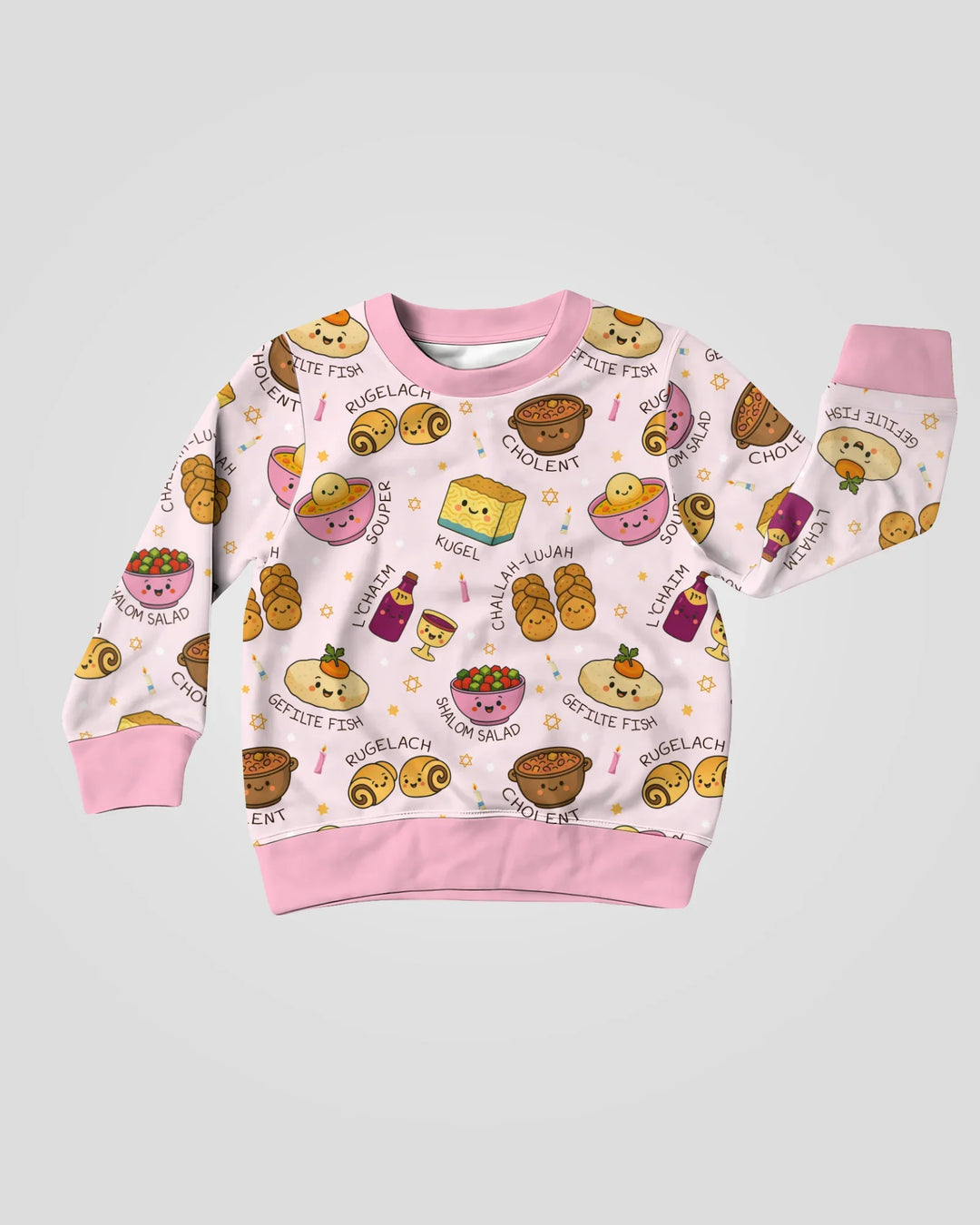 Shabbat Shalom Bambus Rundhals-Sweatshirt