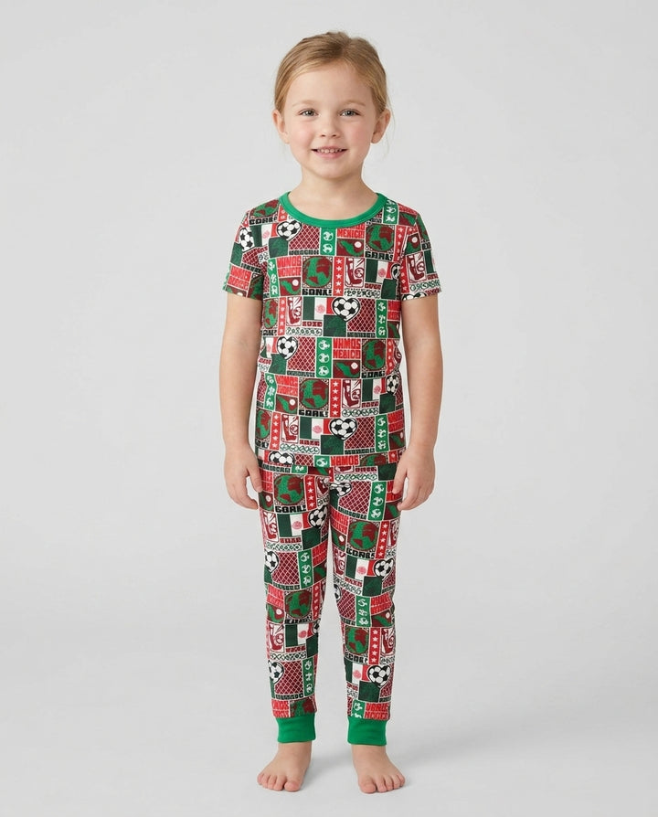 Zweiteiliges, kurzärmliges Pyjama-Set mit Marienkäfern