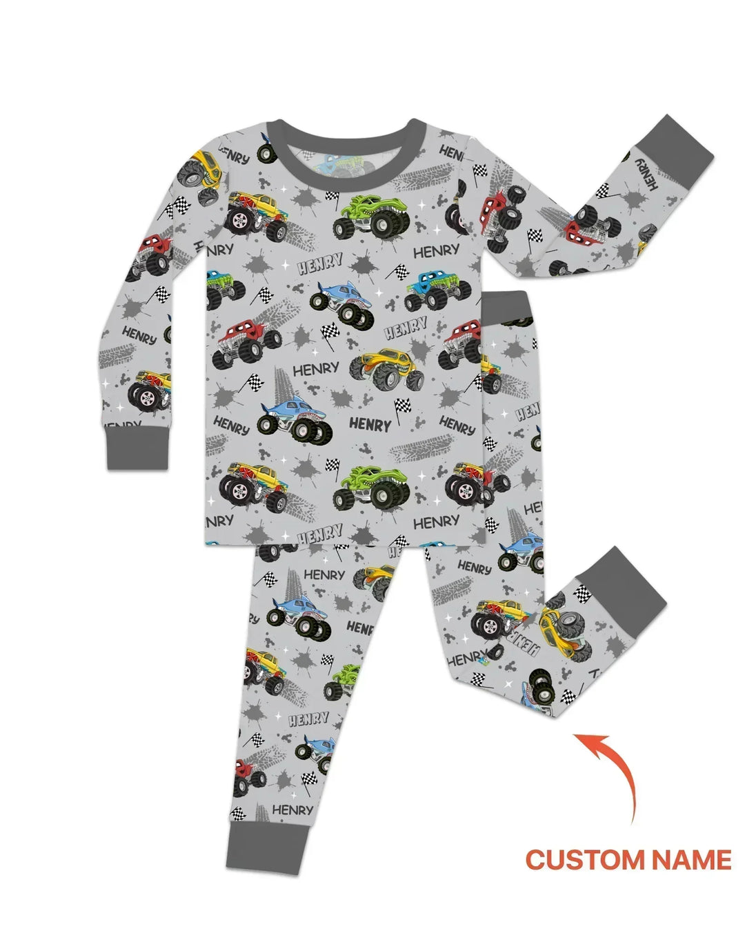 Zweiteiliges Langarm-Pyjama-Set mit Sommerfrüchten
