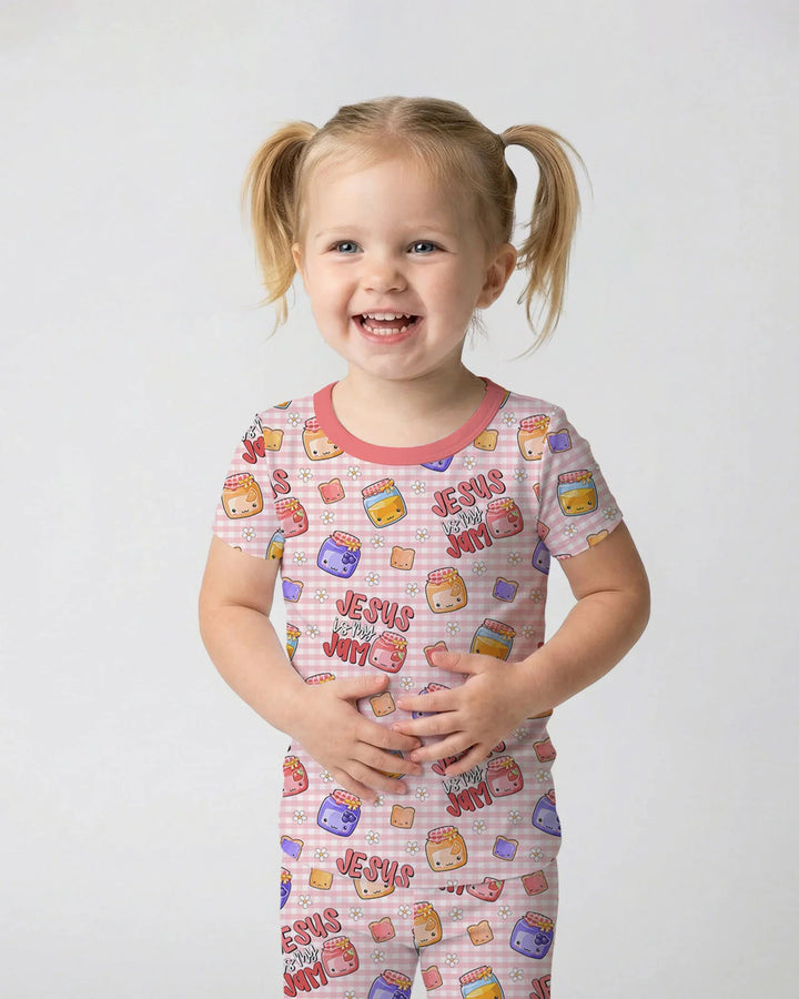 Jesus is My Jam Bamboo Two Piece Short Sleeve Pajama Set