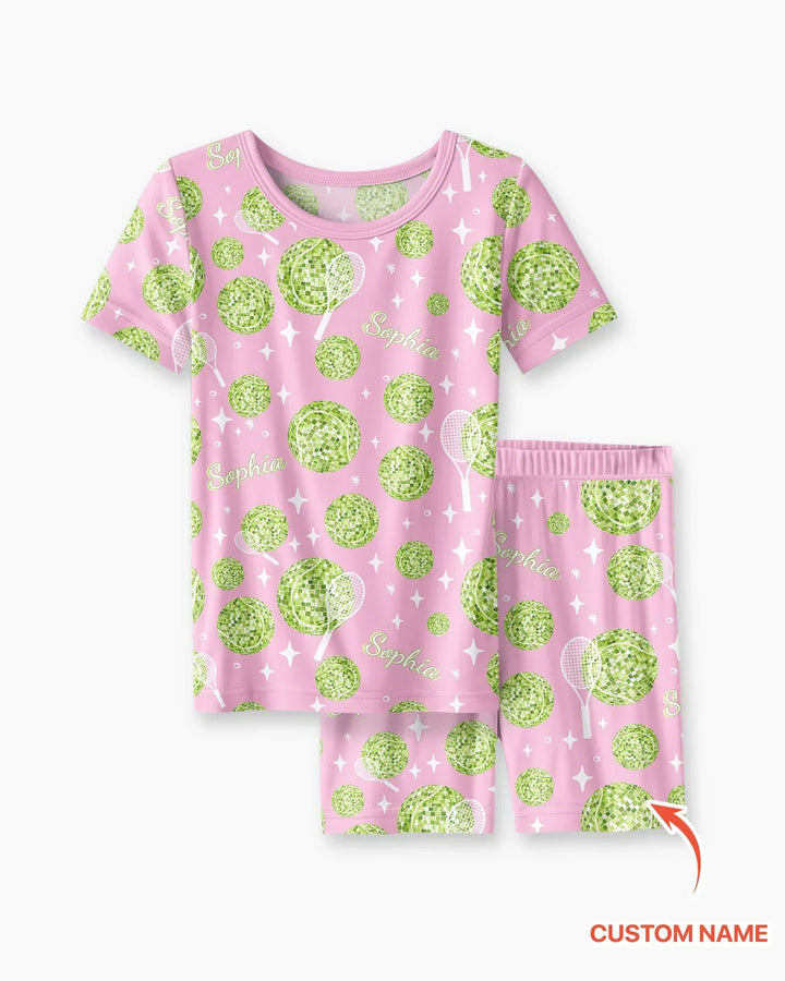 Schlafanzug-Set zweiteilig, kurze Ärmel, kurze Hose, Bambus