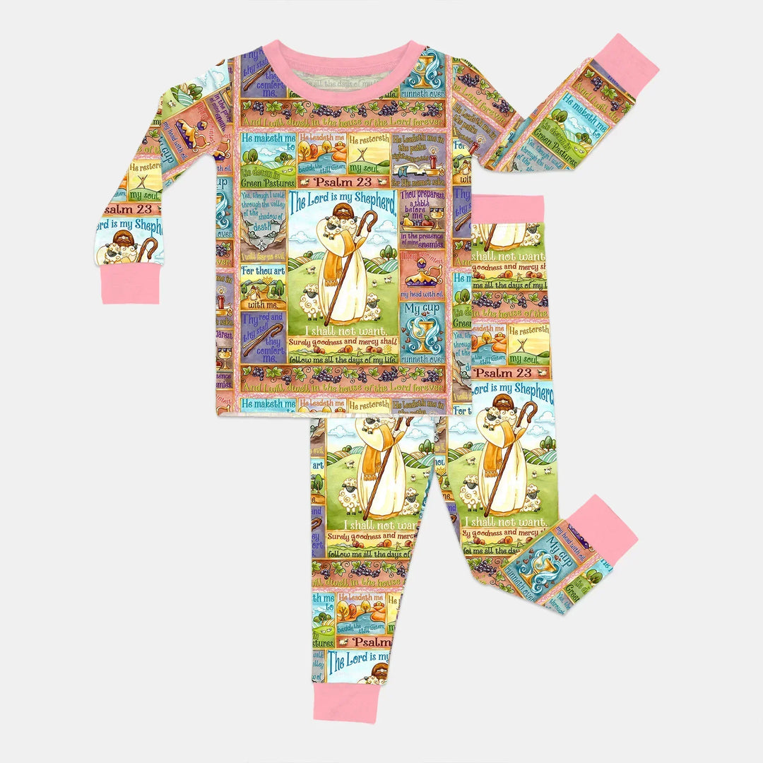 The Lord Is My Shepherd Bamboo Two Piece Long Sleeve Pajama Set