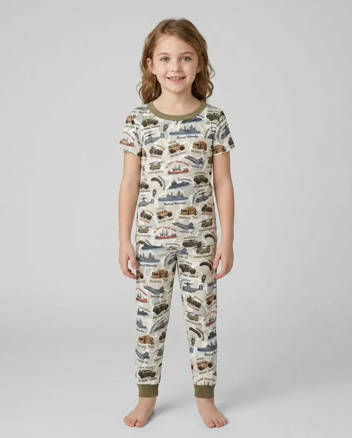 Zweiteiliges, kurzärmliges Pyjama-Set mit Marienkäfern