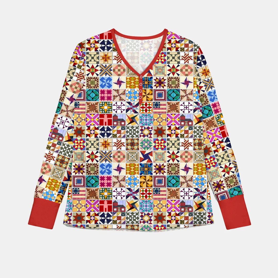 Heritage Quilt Bambus Damen Pyjama Set