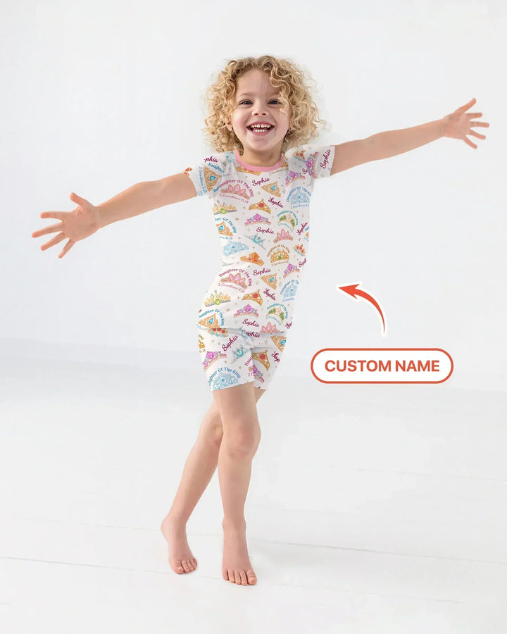 Zweiteiliges Pyjama-Set mit kurzen Ärmeln und Shorts im Sommer-Design