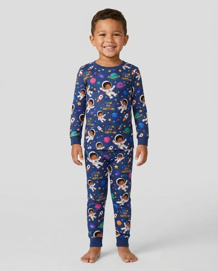 Zweiteiliges Langarm-Pyjama-Set mit Sommerfrüchten
