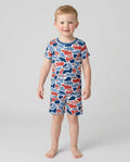 Template Zweiteiliges Pyjama-Set mit kurzen Ärmeln und Shorts