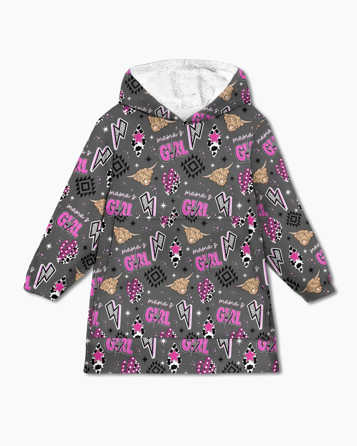 Western Mama & Ich passende tragbare Bambus-Decken-Hoodie