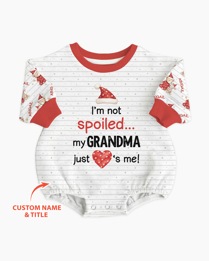 Custom Name I'm Not Spoiled Bamboo Bubble Romper