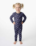 Very Peri Moths Bamboo Two Piece Long Sleeve Pajama Set