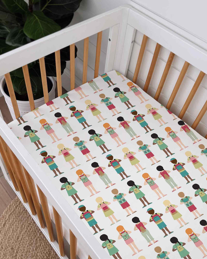 Little Friends Everywhere Bamboo Fitted Crib Sheet