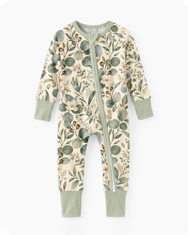 Eucalyptus Botanical Floral Pattern Bamboo Convertible Zippy