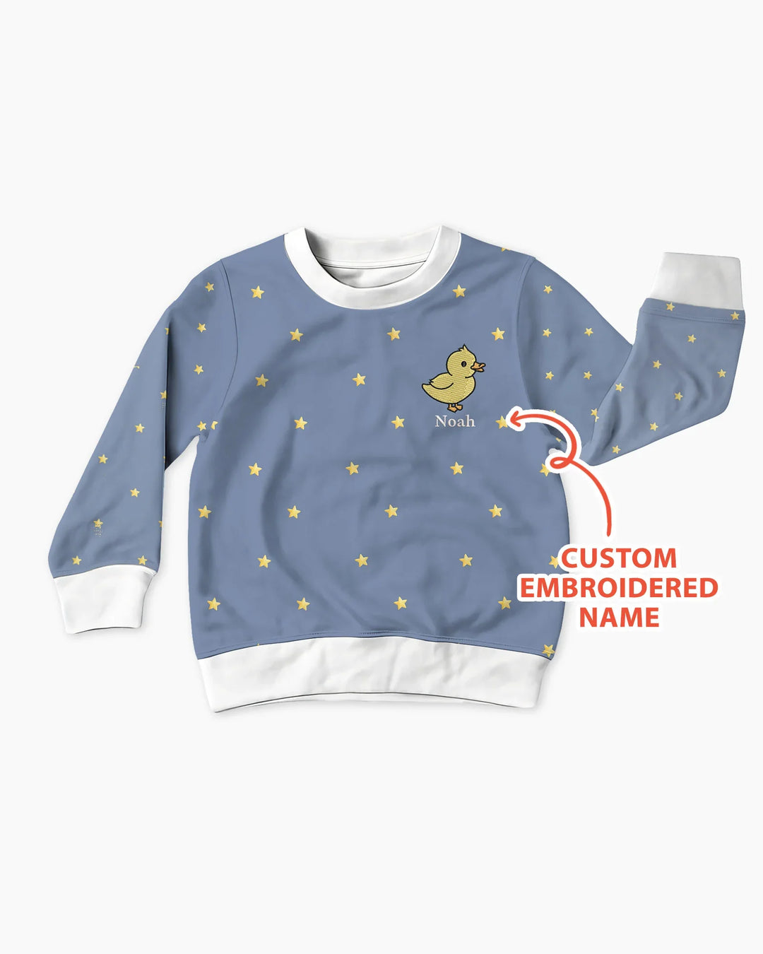 Embroidered Custom Name Animal Bamboo Crewneck Sweatshirt