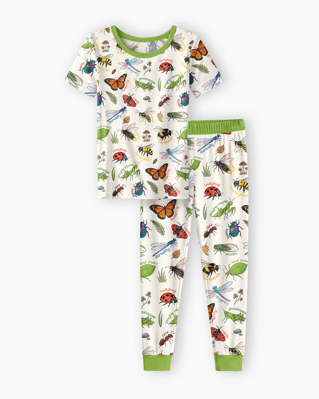 Zweiteiliges, kurzärmliges Pyjama-Set mit Marienkäfern