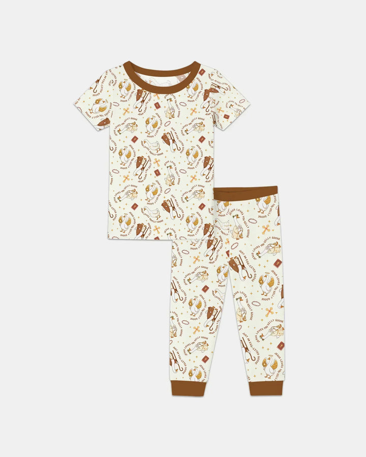 Zweiteiliges, kurzärmliges Pyjama-Set mit Marienkäfern