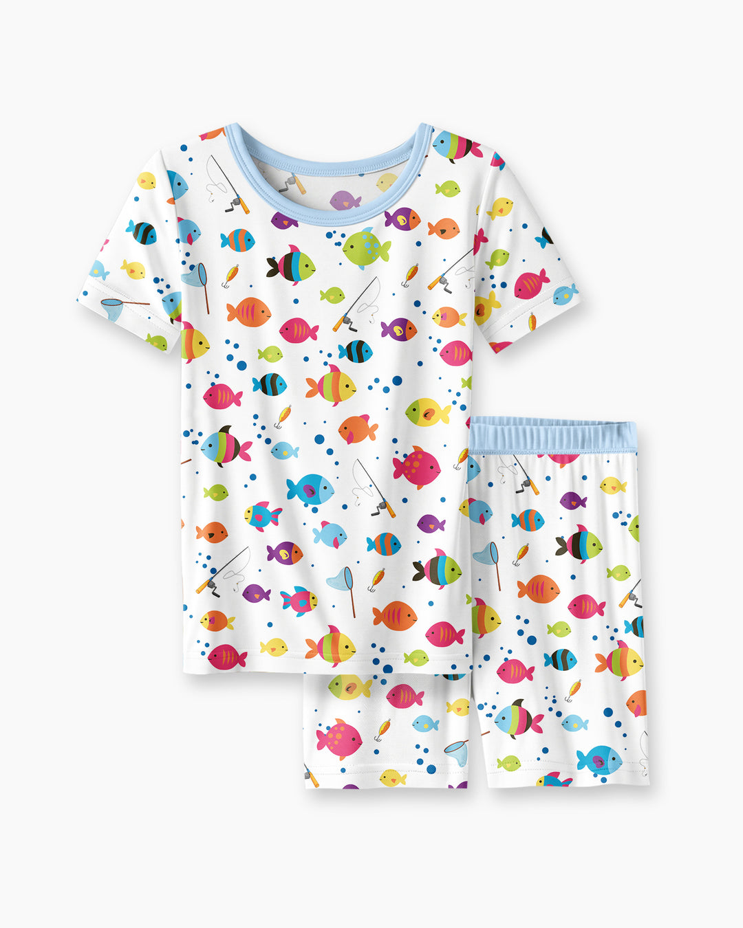 Schlafanzug-Set zweiteilig, kurze Ärmel, kurze Hose, Bambus