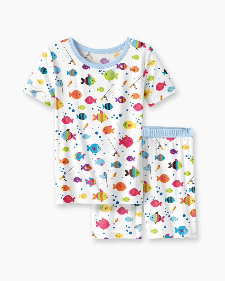 Schlafanzug-Set zweiteilig, kurze Ärmel, kurze Hose, Bambus