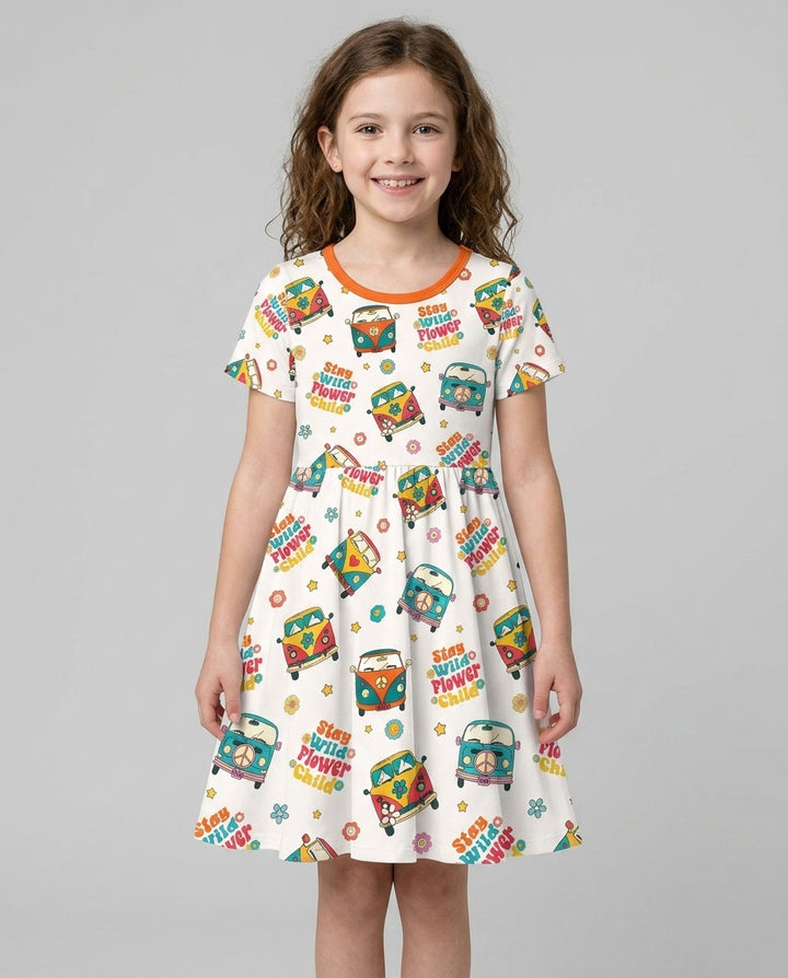 Stay Wild Flower Child Bamboo Twirl Dress