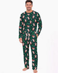 Santa's Christmas Dance Party Bamboo Men's Pajama Set