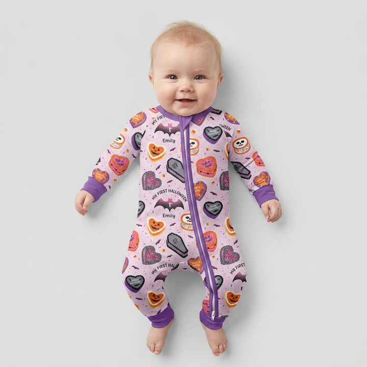 Halloween Is My Birthday Custom Name Bamboo Convertible Zippy
