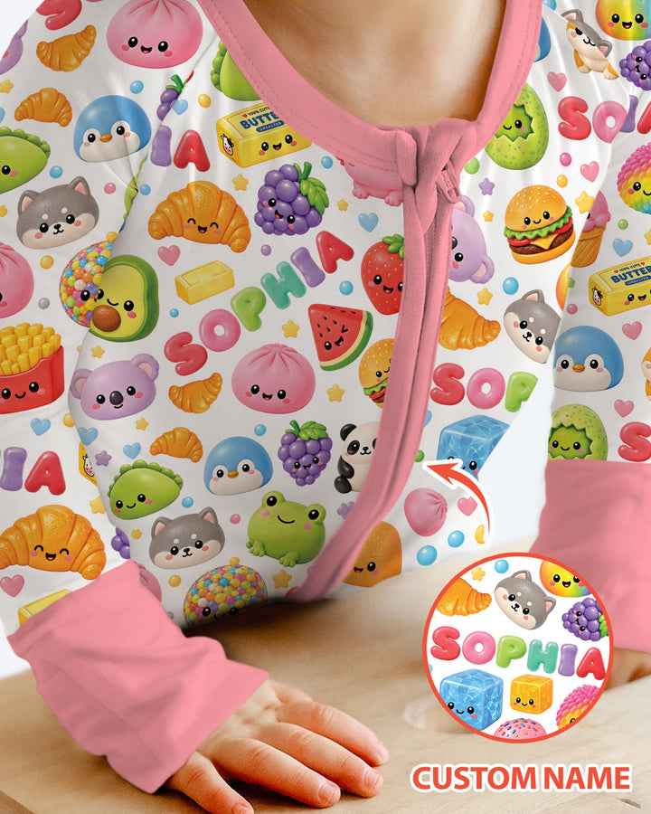 Just A Girl Who Loves Squishies Custom Name Bamboo Convertible Zippy