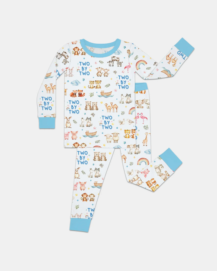 Zweiteiliges Langarm-Pyjama-Set mit Sommerfrüchten
