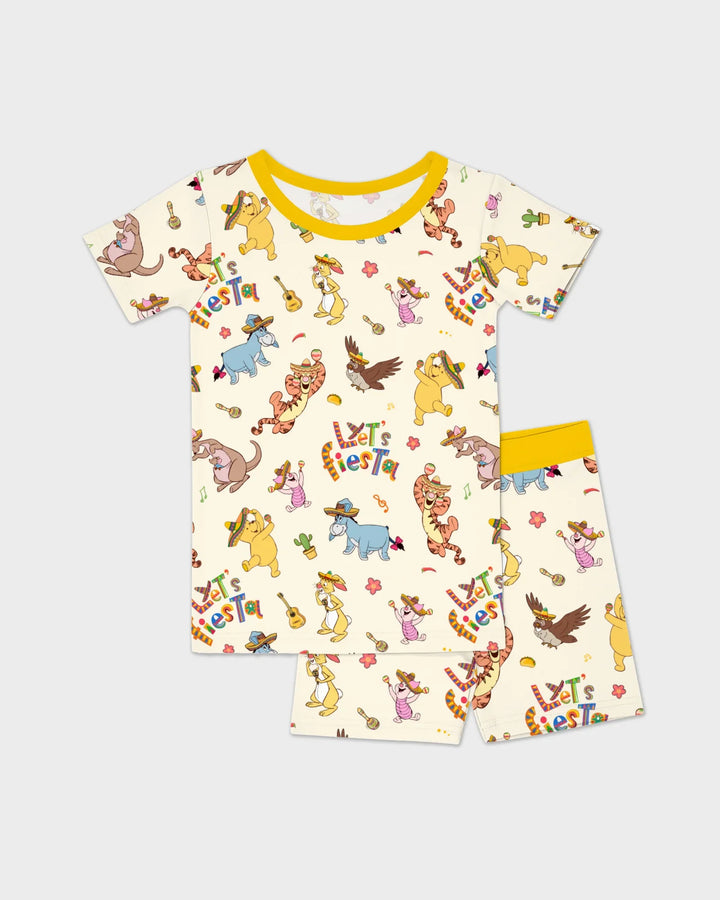 Template Zweiteiliges Pyjama-Set mit kurzen Ärmeln und Shorts