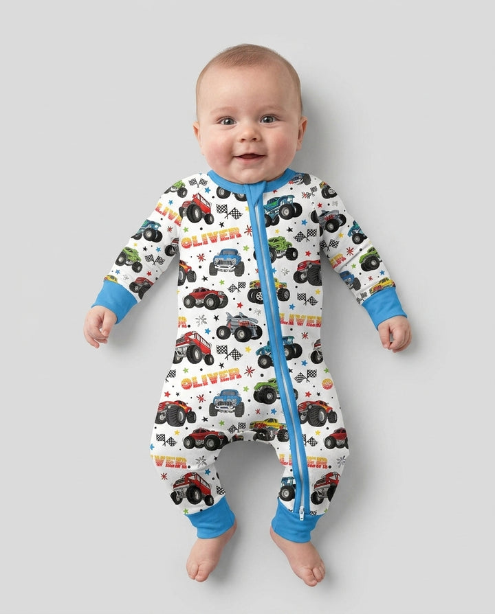 Personalized Monster Trucks Bamboo Convertible Zippy