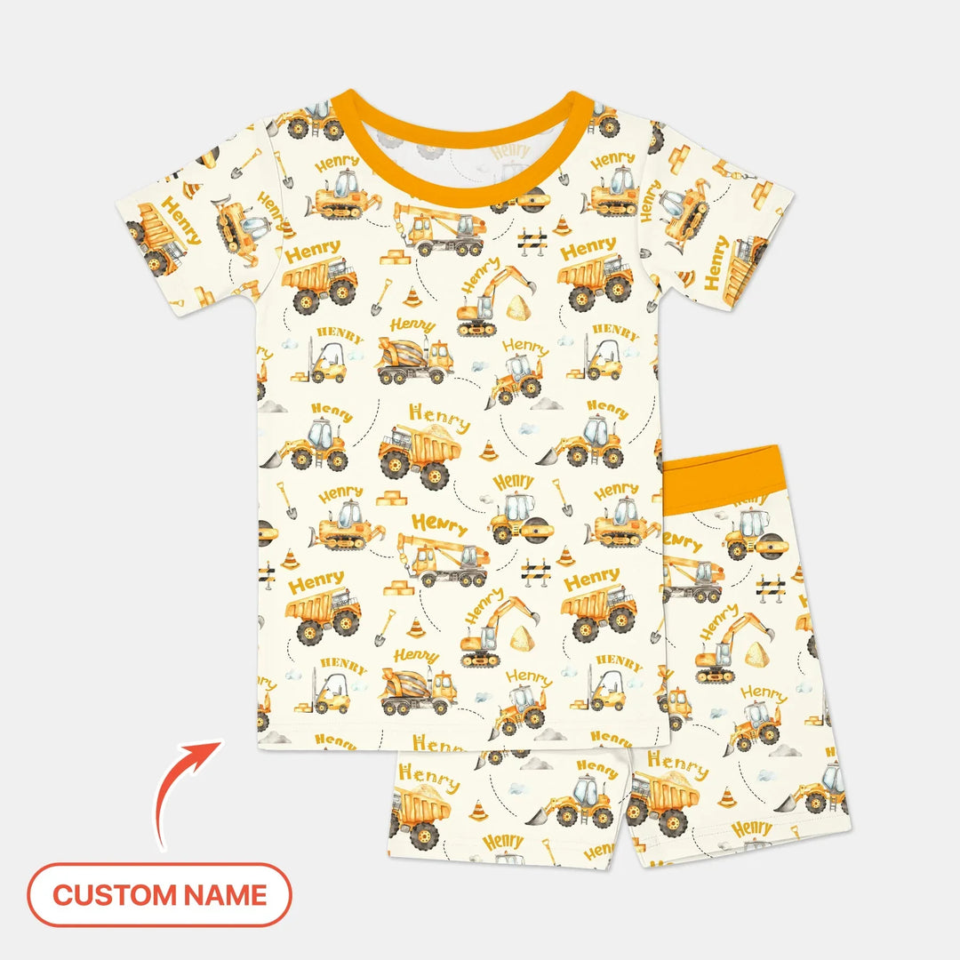 Zweiteiliges Pyjama-Set mit kurzen Ärmeln und Shorts im Sommer-Design