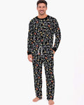 Dia De Los Muertos Doggie Bamboo Men's Pajama Set