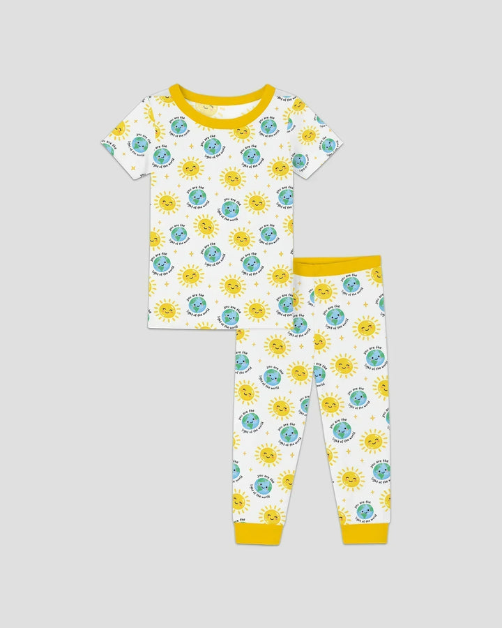 Zweiteiliges, kurzärmliges Pyjama-Set mit Marienkäfern