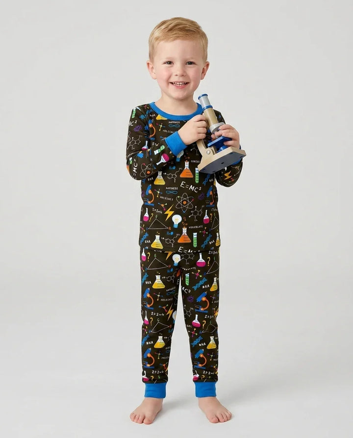 Zweiteiliges Langarm-Pyjama-Set mit Sommerfrüchten
