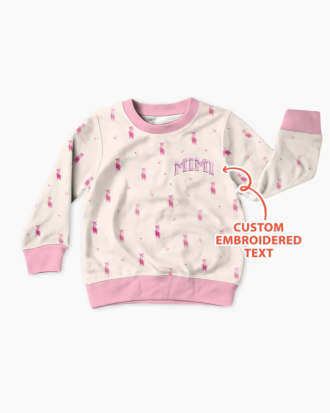 Custom Embroidered Mommy and Me Matching Bamboo Crewneck Sweatshirt
