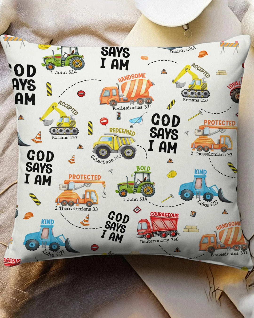 God Says I Am Boy Bamboo Pillow Case