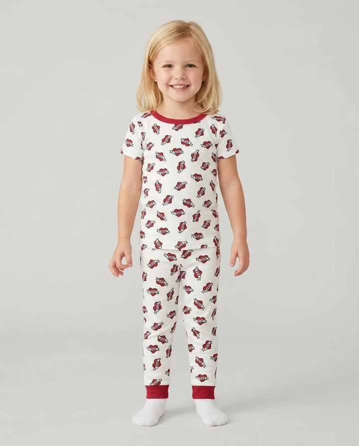 Zweiteiliges, kurzärmliges Pyjama-Set mit Marienkäfern