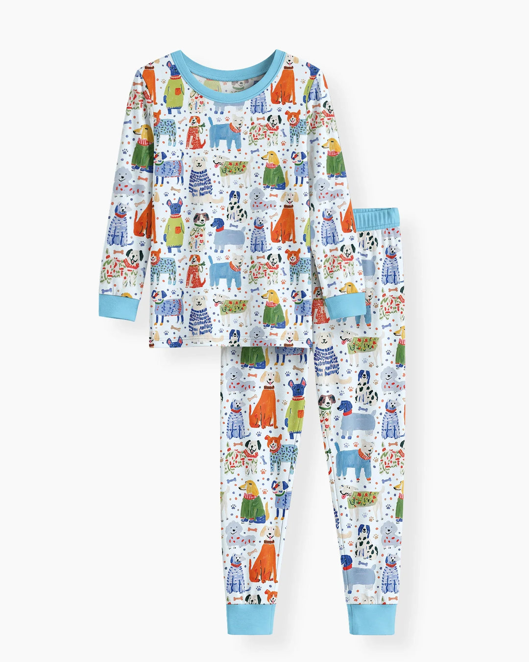 Whimsical Puppy Bamboo Two Piece Long Sleeve Pajama Set