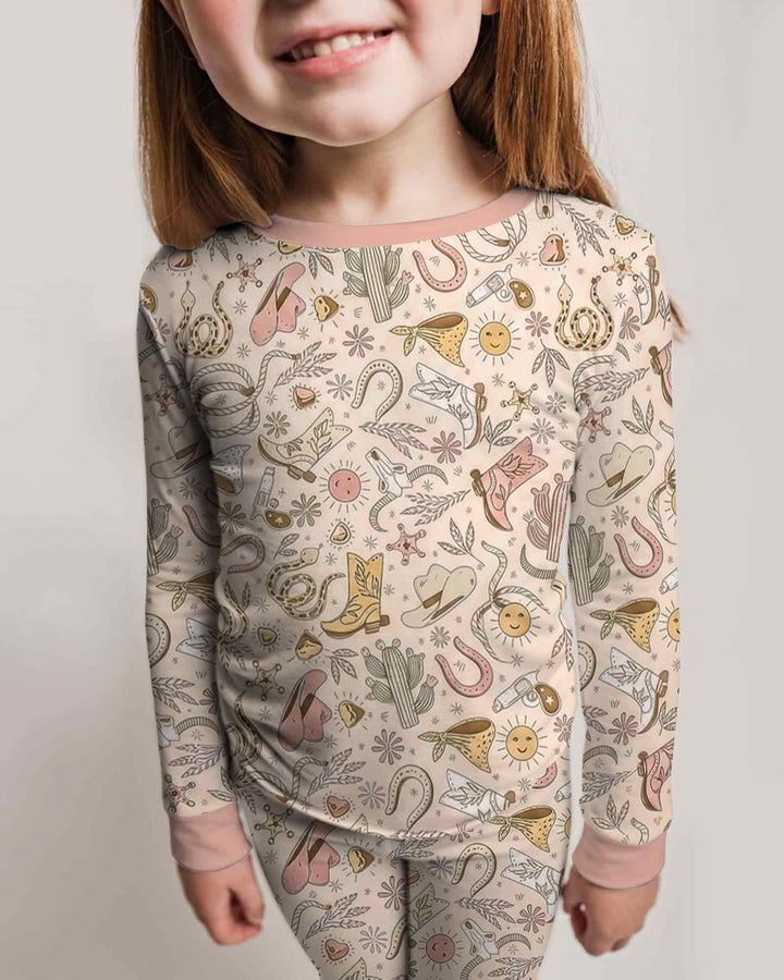 Zweiteiliges Langarm-Pyjama-Set mit Sommerfrüchten