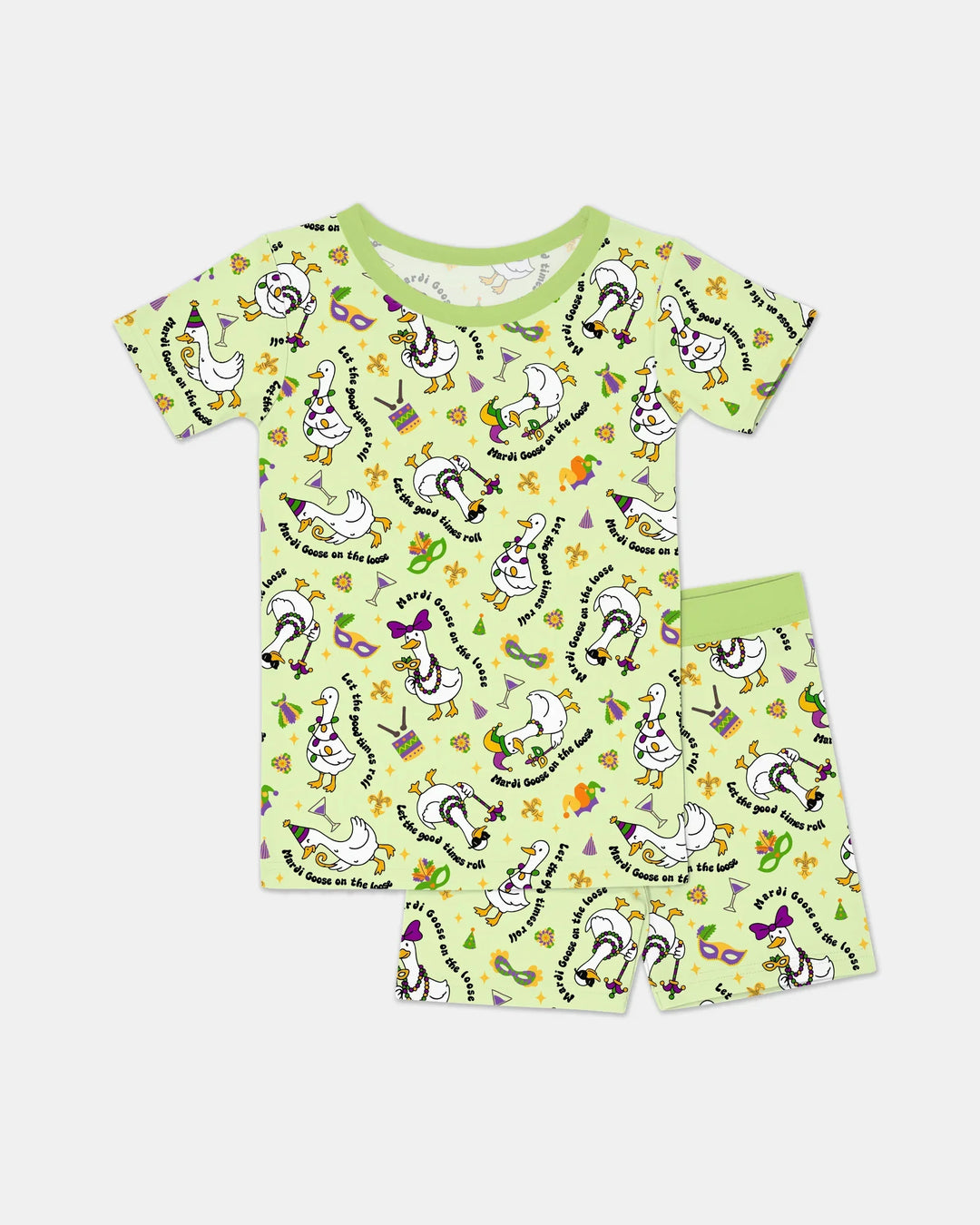 Template Zweiteiliges Pyjama-Set mit kurzen Ärmeln und Shorts