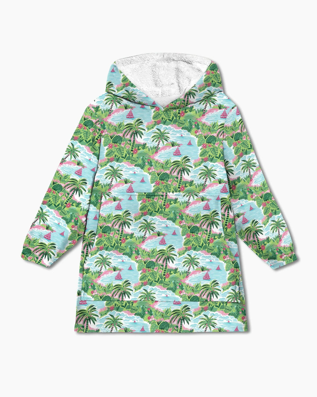 Preppy Coast Beach Club Tragbare Bambus-Deckenkapuzenjacke