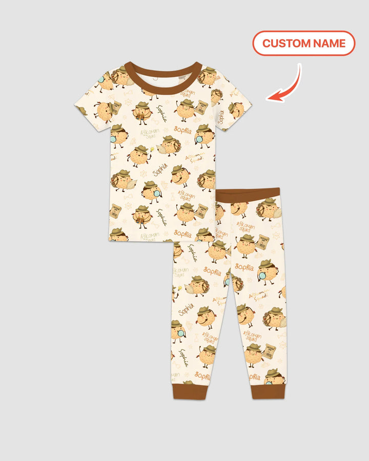 Zweiteiliges, kurzärmliges Pyjama-Set mit Marienkäfern