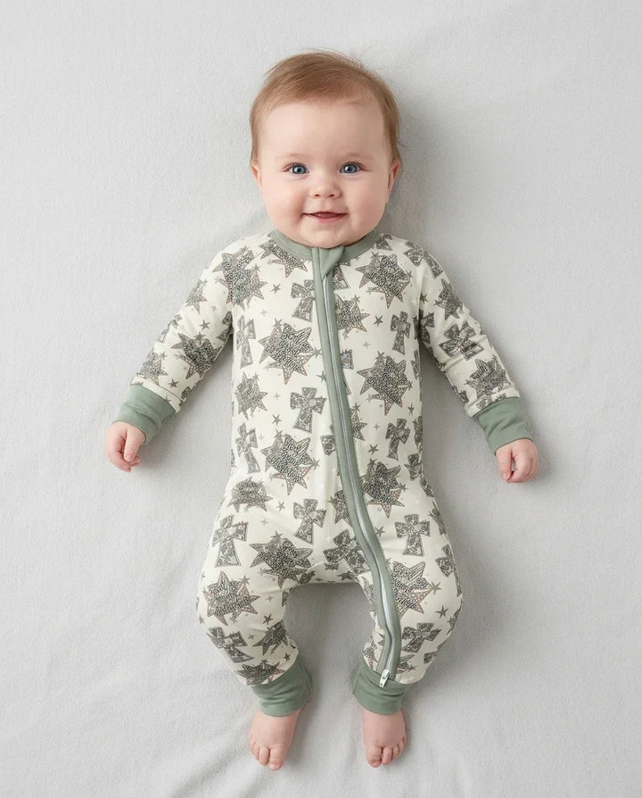 Gerippte Babykleidung mit individuellem Foto - Weich &amp; Skizzenhaft