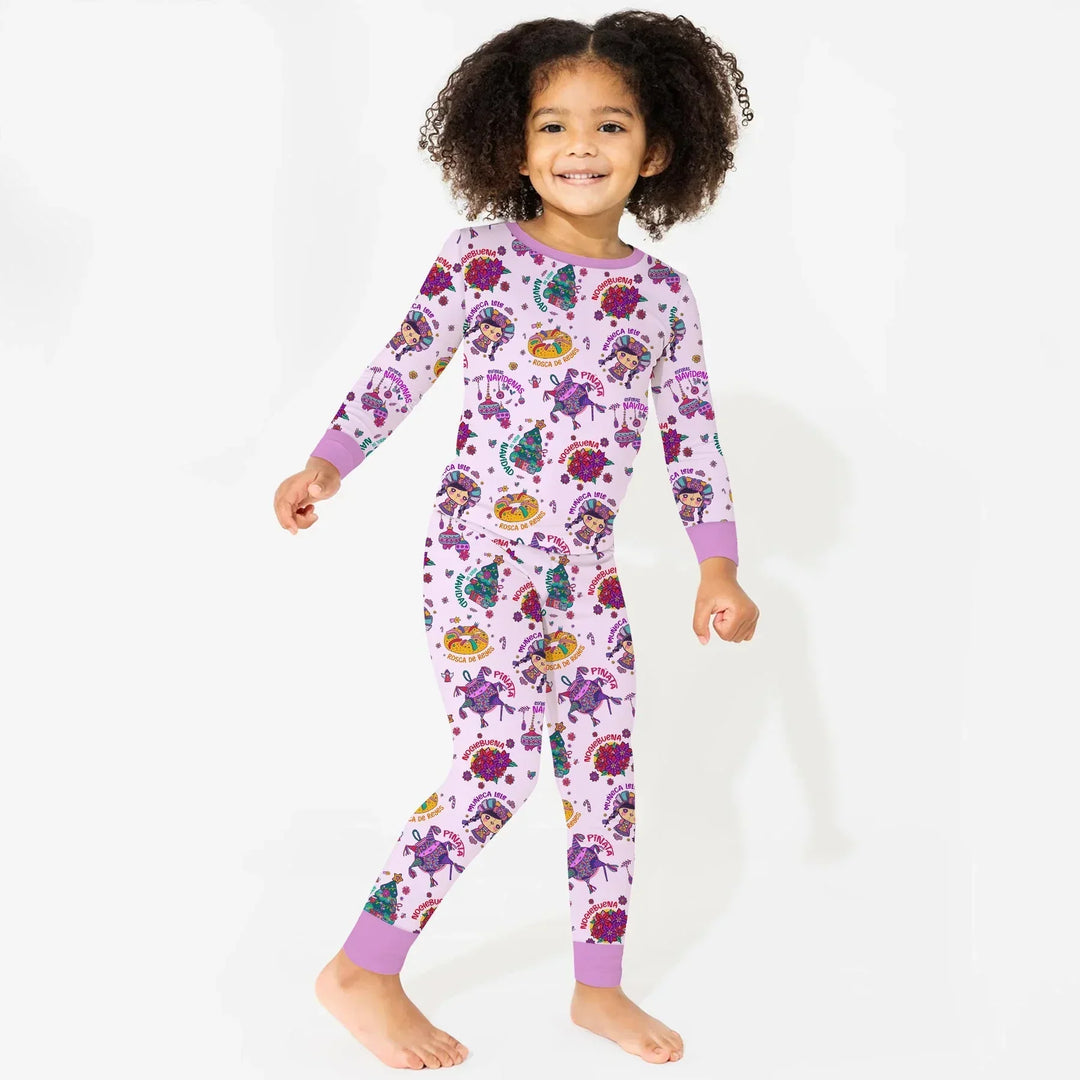 Dulce Navidad Bamboo Two Piece Long Sleeve Pajama Set